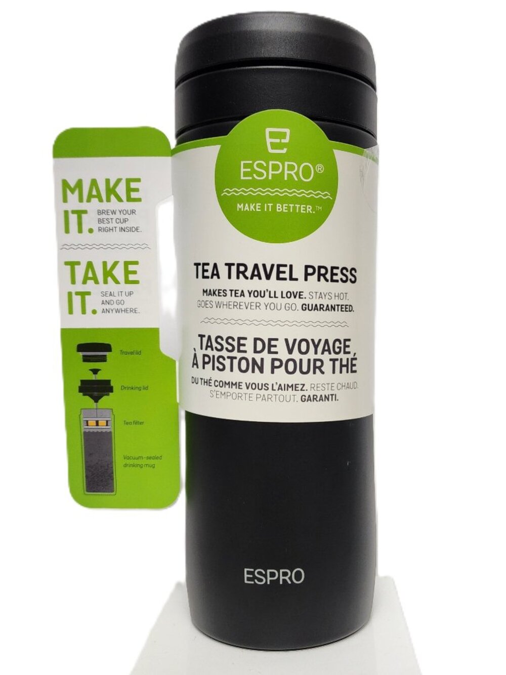 Espro Double Wall Stainless Steel Tea Travel Tea Press 10oz NEW